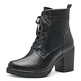 MARCO TOZZI Damen Stiefeletten mit Absatz aus Kunstleder zum Schnüren,...