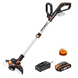 WORX 18V(20V MAX) Akku-Rasentrimmer WG163E.2, 2,0Ah, PowerShare, 2-in-1...