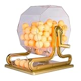 Lotterieautomat Manueller Shaker Selector, Deluxe Bingo Set mit Acrylkäfig...