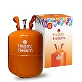 Happy Helium® Ballongas Helium für 50 Luftballons | Heliumgas mit...