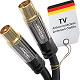 KabelDirekt Antennenkabel, Koaxialkabel, TV Kabel – Fernsehkabel mit...