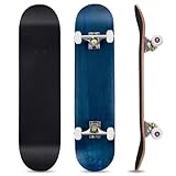 COSTWAY 80 x 20 cm Skateboard für Anfänger, Komplette Cruiser mit ABEC-7...