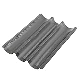GOURMEO Baguette-Backblech (38 x 24,5 cm) für 3 Baguettes mit...