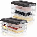 Hausfelder Aufschnittdosen für Kühlschrank, Aufschnittbox stapelbar,...