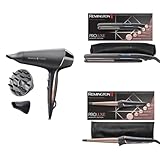 Remington Haarstylingset ProLuxe Midnight Black (OPTIheat-Technologie für...