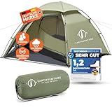 EARTHVENTURE® Camping Zelt 2 Personen wasserdicht - Schneller & Leichter...