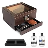 Case Elegance Handgefertigter Humidor aus Zedernholz mit digitalem...