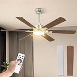 Mefine Deckenventilator mit Beleuchtung Leise, 132cm Große...