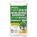 Rasensamen mit Mikroklee Pipolina 10 kg für 400 m² –...