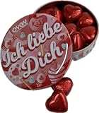 OYOY Ich liebe Dich Geschenkbox gefüllt mit ca. 200g roten Schokoherzen I...
