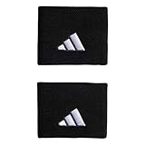 adidas Unisex Tennis Wristband Small, Black/Black/White, M