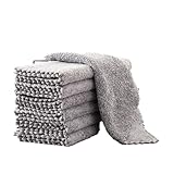 CHTME Bambus Tücher 10 Stück 30 * 30cm Bambusfaser Reinigungstücher...