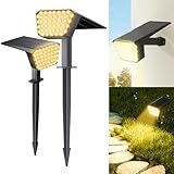 FIFlying Solarlampen, 2 Stück 2800K Solarstrahler für Außen, IP67...