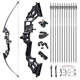 Tongtu Pfeil und Bogen Jagd Erwachsene 30-40 Lbs Recurvebogen Set AnfäNger...