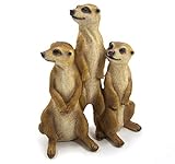 Bambelaa! 3er Set Erdmännchen Familie Figur Garten Deko Gartenfigur Groß...