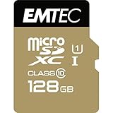 Emtec ECMSDM128GXC10 EliteGold 128GB microSDXC Speicherkarte - Highspeed