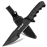 Golden Bird Outdoor Messer Survival Schwarz 2 IN 1 Jagdmesser Feststehende...