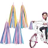 XPEX 2 Paar Kinder Fahrrad Quaste Ribbon, 27Cm Lenkerfransen Streamer...