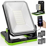SYLSTAR Akku Baustrahler für 18-20V Akkus, 30W 3000LM Arbeitsleuchte LED...