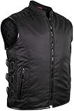 Textil Bikerweste in schwarz (2XL)