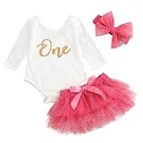 3-teiliges Set für Babys, Mädchen, Kuchen-Smash-Outfit, langärmelig,...