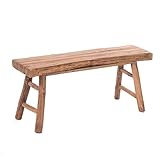DESIGN DELIGHTS HOLZBANK Malu 93 | Teakholz, 93x44 cm, mit Streben |...