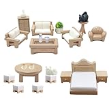 Puppenhaus Möbel Set, 23 Stück Miniatur Dollhouse Möbel Wohnzimmer,...