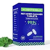 DENTSHIELD Retainer Reinigungstabletten 120 Tabletten,Zahnspangenreiniger...