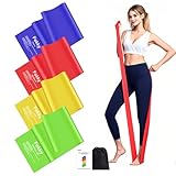 Fokky Fitnessbänder 4er-Set, Resistance Bands 2M Fitnessband,...