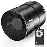 Hon&Guan 150mm Inline-Rohrventilator Regelbar, 587m³/h Rohrlüfter,...