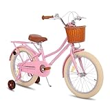 STITCH 18 Zoll Kinderfahrrad mit Korb & Stabilisatoren, Kinderfahrrad für...