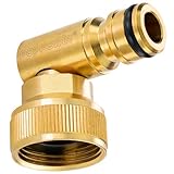 Poppstar Drehbarer 90 Grad-Winkel Schlauchverbinder Messing (3/4')...
