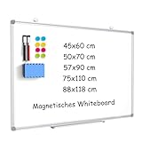 DOLLAR BOSS Magnetisches Whiteboard, 45X60CM Magnettafel Magnetpinnwand mit...
