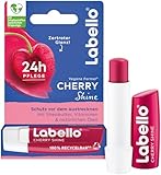 Labello Cherry Shine Lippenpflegestift, Lippenpflege mit zartrotem Glanz...