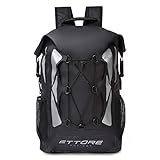 Ettore Fahrradrucksack 100% wasserdichter Rucksack 30L – Schwarz -...