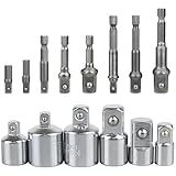 14 Stk Stecknuss Adapter Set, Steckschlüssel Adapter für Ratschen, Nuss...