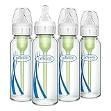 Dr. Brown's Anti-Colic Options+ schmale Glas-Babyflasche mit langsamem...