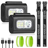 Adiwo LED Clip Lampe, Lauflicht LED Stirnlampe