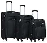 BEIBYE Leichter Stoffkoffer Kofferset Trolley Außentaschen Dehungsfuge...