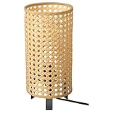 IKEA SAXHYTTAN Tischleuchte, Beige/Schwarz, 26 cm Höhe, 13 cm Durchmesser