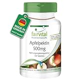 Fairvital | Apfelpektin 500mg Tabletten - 100 Tabletten - mit löslichen...