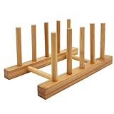 efbock Tellerregal Halter für Küchenschränke Bambus Holz Schneidebrett...