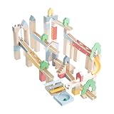roba Kugelbahn aus Holz - 60-teilig inkl. 20-teiligem Ergänzungsset zum...