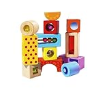Eichhorn Klangbausteine 12 bunte Holzbausteine die Geräusche machen, für...