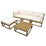 Green Spirit Gartenlounge-Set Karmoy - Beige, FSC100 Akazien Holz, für 4...