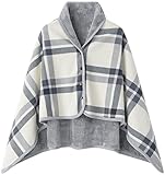 WINKEEY Damen Poncho, Winter Warm Umhang, Strick Cape Cardigan Für Frauen,...