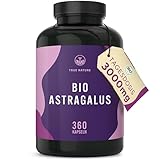 Bio Astragalus - 360 Kapseln - 3000 mg reinem Bio Rohstoff pro Tag - mit...