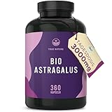 Bio Astragalus - 360 Kapseln - HOCHDOSIERT: 3000 mg reinem Bio Rohstoff pro...