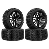 Pxyelec RC 1:10 Off-Road Car Buggy Rubber Tyre Tire & Wheel Rim HEX 12mm...