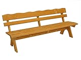 DEGAMO Gartenbank RHÖN 4-sitzer 200cm, massives Kiefernholz 30mm...